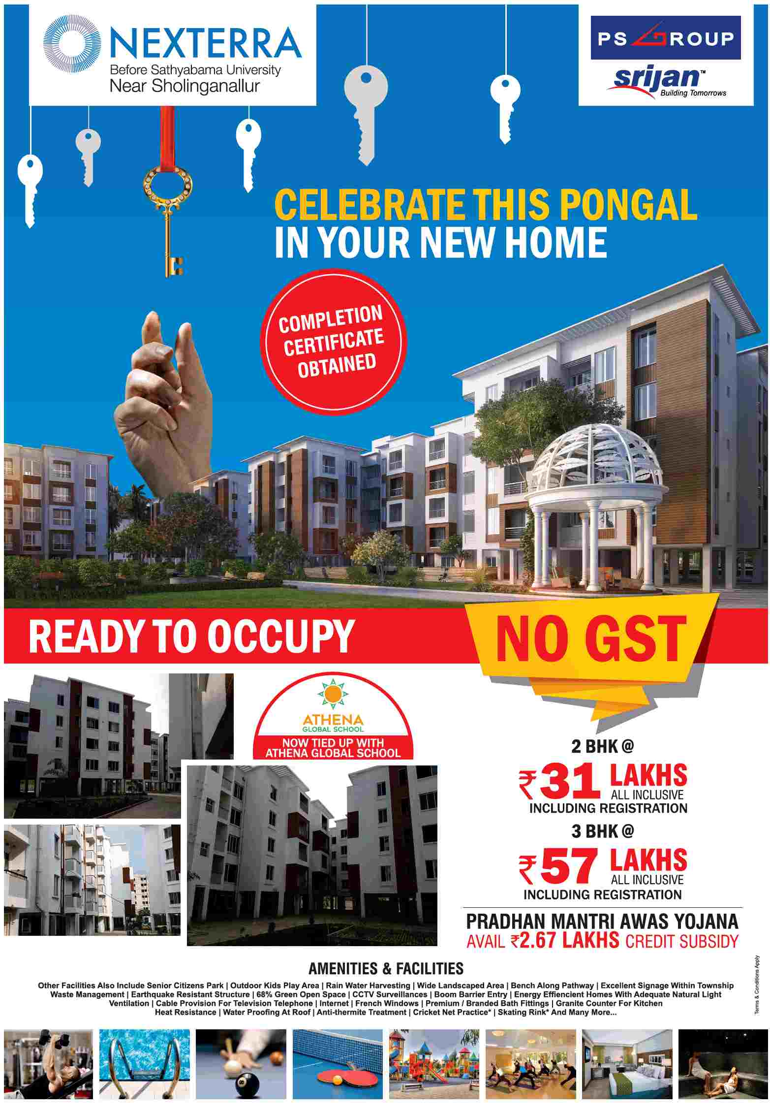 Celebrate this Pongal in your new home at PS Srijan Nexterra in Chennai